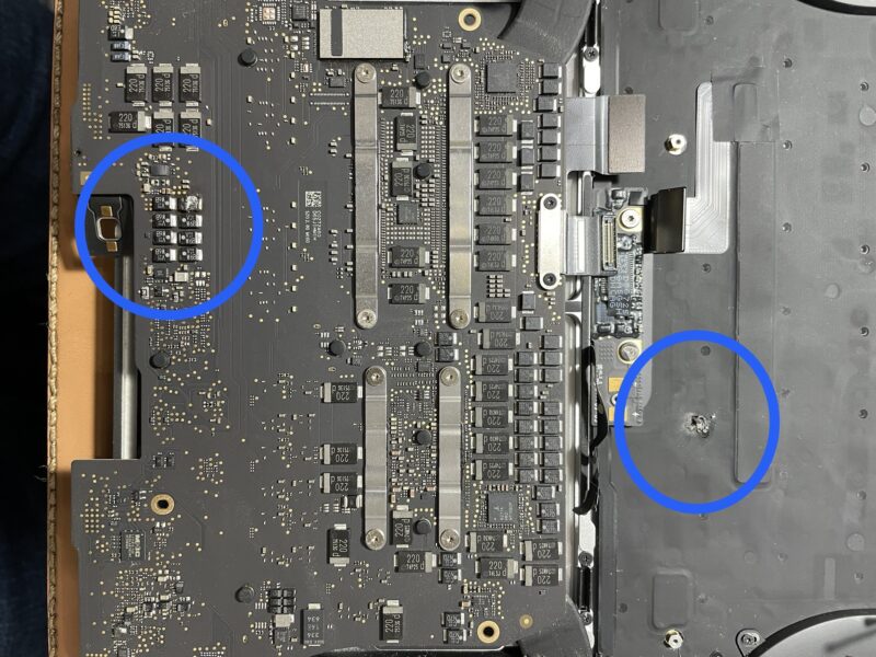 MacBook bị chập cháy mainboard (hình ảnh thực tế của QMac)